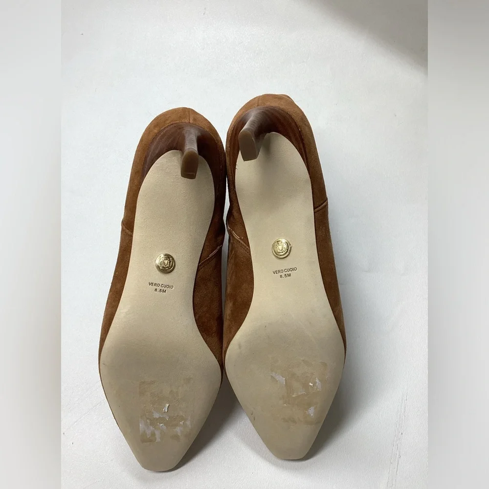 Veronica Beard Kelby Kitten Heel Boots In Brown Size 8.5